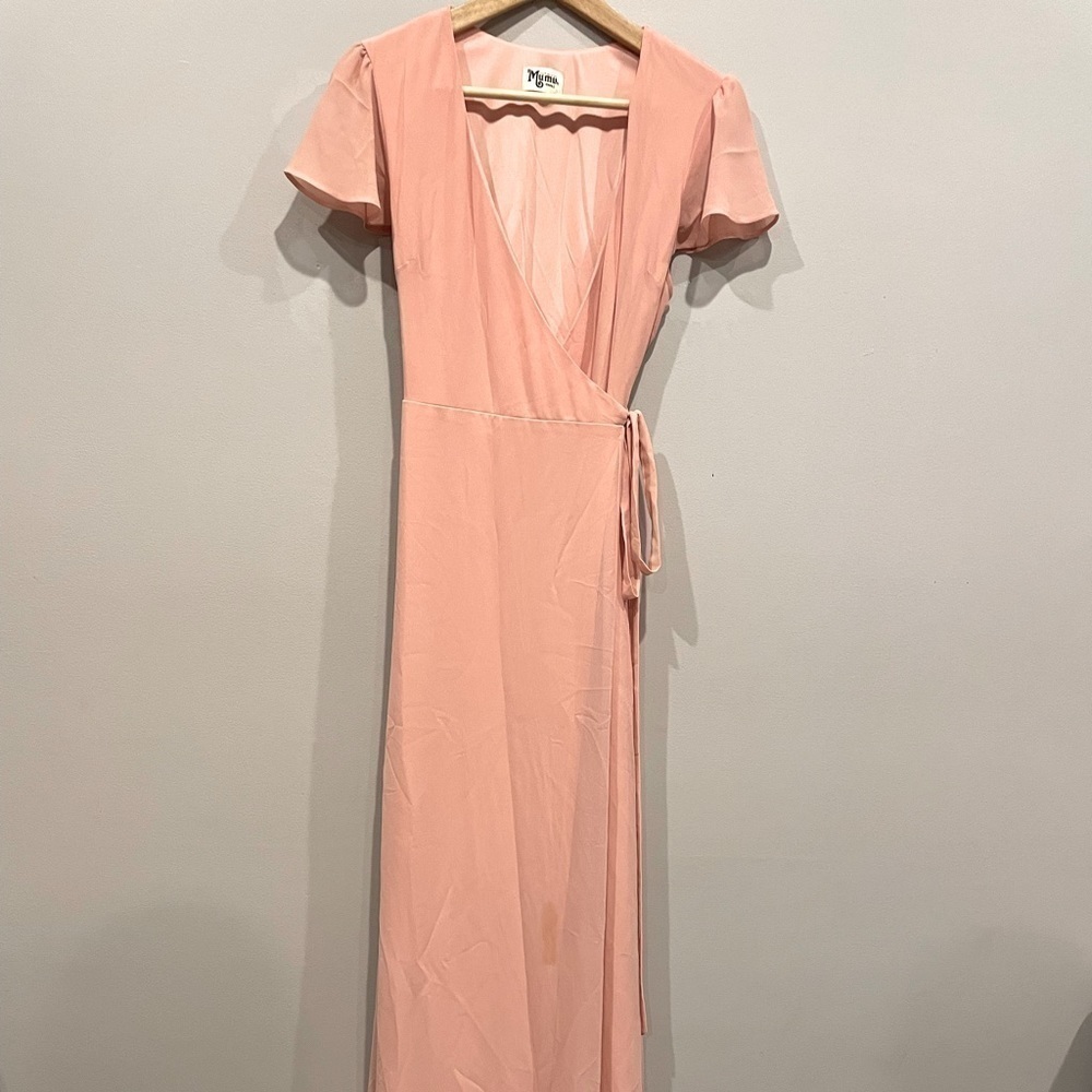 Show Me Your Mumu Pink Noelle Wrap Dress Size S